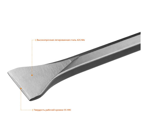 KRAFTOOL ALLIGATOR, 75 x 400 мм, HEX 28, лопаточное зубило (29341-75-400) купить  в Сочи