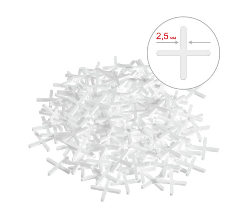 ЗУБР 2.5мм, 150 шт, крестики для плитки (33811-2.5) купить  в Сочи