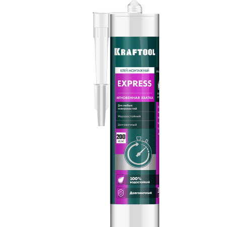 KRAFTOOL EXPRESS, 310мл прозрачный, монтажный клей экспресс хватка (41347) купить в Сочи KRAFTOOL EXPRESS, 310мл прозрачный, монтажный клей экспресс хватка (41347) купить в Сочи