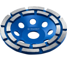 ЗУБР d 125 мм, двухрядная алмазная шлифовальная чашка, Профессионал (33372-125)