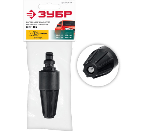 ЗУБР для пистолета МИГ-180, насадка грязевая фреза (70404-180) купить  в Сочи