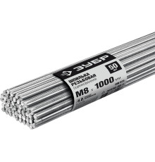 ЗУБР DIN 975, кл. пр. 4.8, М8 х 1000 мм, цинк, 50 шт, резьбовая шпилька (30330-08-1)