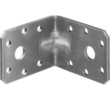 ЗУБР УКУ-2.5, 45 x 60 x 60 x 2.5 мм, цинк, усиленный крепежный уголок (31011-60)