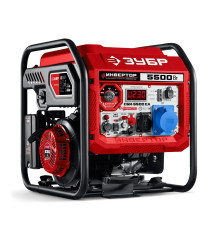 ЗУБР 5500 Вт, инверторный генератор с электростартером и розеткой АВР (СБИ-5500ЕА)