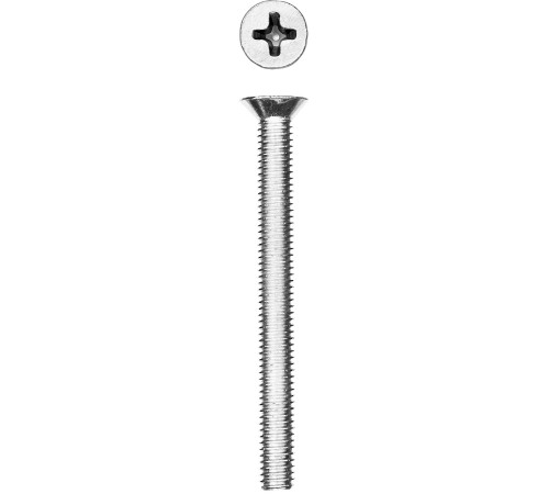 ЗУБР DIN 965, кл. пр. 4.8, M4 х 40 мм, цинк, 10 шт, винт с потайной головкой (303116-04-040) купить  в Сочи