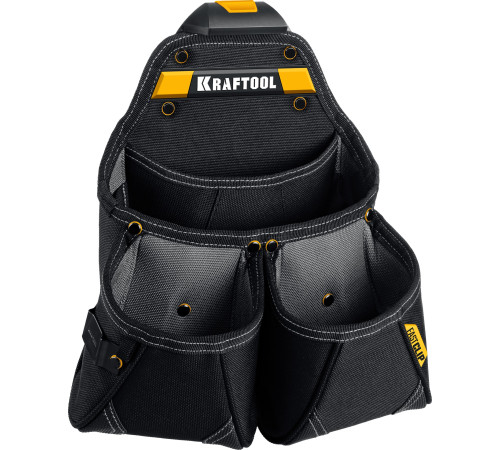 KRAFTOOL KP-15 с быстросъёмным креплением FastClip, 15 карманов и петель, 350 х 320 мм, поясная сумка (38771) купить  в Сочи