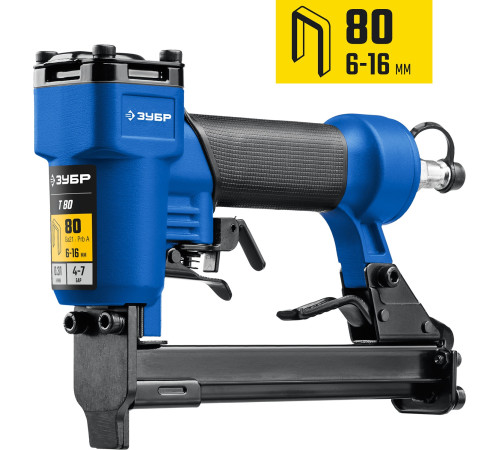 ЗУБР Т80, пневматический степлер для скоб 21Ga, тип 80 (6-16 мм), Профессионал (31938) купить  в Сочи