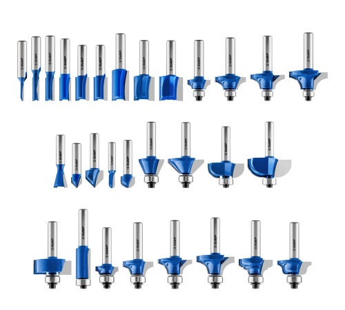 ЗУБР 30 шт, набор профильных фрез по дереву, Профессионал (28796-H30) купить  в Сочи