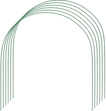 GRINDA 2.2 м, стальные, проволочные, 6 шт, дуги для парника (422311-85-90)