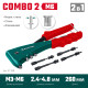KRAFTOOL Combo2-M6, 2 вида заклёпок, комбинированный литой заклепочник в кейсе (31180) купить в Сочи