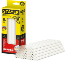 STAYER Universal, 11 х 200 мм, 40 шт, универсальные клеевые стержни, Professional (2-06821-T-S40)