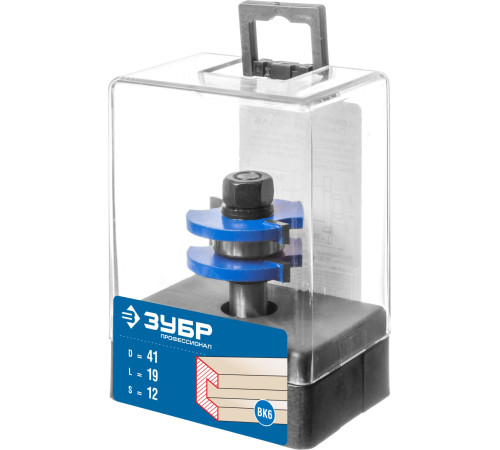 ЗУБР 41 x 19 мм, хвостовик 12 мм, фреза комбинированная пазо-шиповая, Профессионал (28732-41) купить  в Сочи