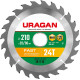 URAGAN Fast, 210 х 32/30 мм, 24Т, пильный диск по дереву (36800-210-32-24) купить в Сочи