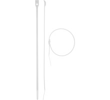 ЗУБР КОБРА, 4.6 x 370 мм, нейлон РА66, 25 шт, белые, кабельные стяжки с плоским замком, Профессионал (30930-46-370)