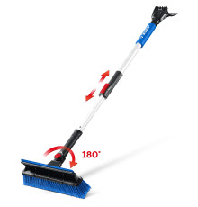 ЗУБР телескопическая щётка с поворотной головой и водосгоном от снега автомобильная, 910-1300 мм, Профессионал (61060-150)