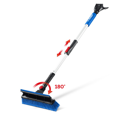 ЗУБР телескопическая щётка с поворотной головой и водосгоном от снега автомобильная, 910-1300 мм, Профессионал (61060-150) купить  в Сочи