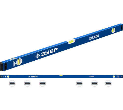 ЗУБР ПРО-М, 2000 мм, усиленный магнитный уровень, Профессионал (34589-200) купить  в Сочи