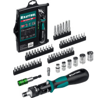 KRAFTOOL Expert-55, 55 предм., реверсивная отвертка с насадками (25554-H55)