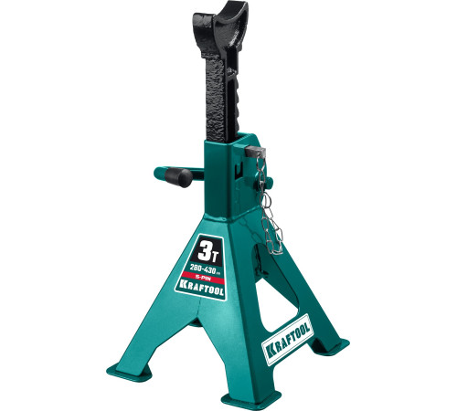 KRAFTOOL S-PIN, 3 т, 280 - 430 мм, усиленная страховочная подставка со штифтом (43465-3) купить в Сочи KRAFTOOL S-PIN, 3 т, 280 - 430 мм, усиленная страховочная подставка со штифтом (43465-3) купить в Сочи