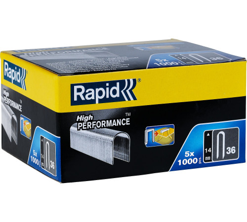 RAPID тонкие, тип 36, 14 мм, 5000 шт, супертвердые профессиональные скобы (11886910) купить  в Сочи