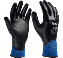 ЗУБР МЕХАНИК+, XL (10), перчатки с полным нитриловым обливом, маслобензостойкие, 15 класс, Профессионал (11279-XL)