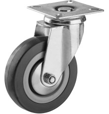 ЗУБР d 100 мм, г/п 65 кг, резина/полипропилен, поворотное колесо (30956-100-S)