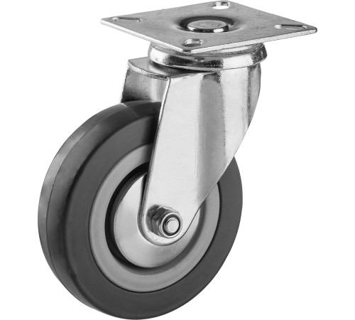 ЗУБР d 100 мм, г/п 65 кг, резина/полипропилен, поворотное колесо (30956-100-S) купить  в Сочи