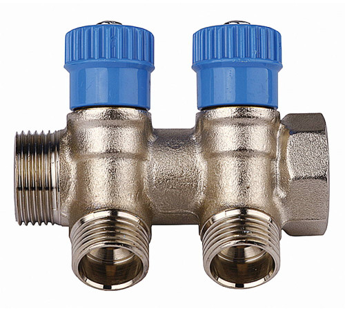 GENERAL FITTINGS вход 3/4″ - 3 выхода 1/2″, коллектор для холодной воды (51046-3/4-1/2-CT3) купить  в Сочи