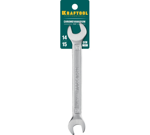 KRAFTOOL 14 х 15 мм, рожковый гаечный ключ (27033-14-15) купить в Сочи KRAFTOOL 14 х 15 мм, рожковый гаечный ключ (27033-14-15) купить в Сочи