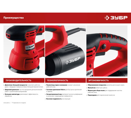 ЗУБР d 125 мм, 2 мм, 450 Вт, орбитально-шлифовальная машина (ЗОШМ-450-125) купить  в Сочи