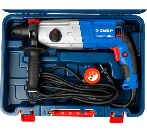 ЗУБР 28 мм, 800 Вт, перфоратор SDS Plus, Профессионал (ЗП-28-800 К) купить  в Сочи
