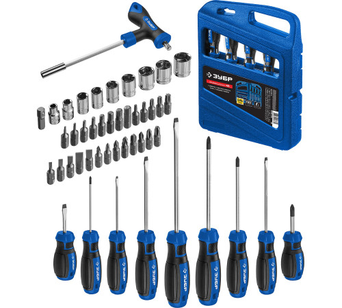 ЗУБР Профессионал 46 шт, набор отверток с насадками (25283-H46) купить  в Сочи