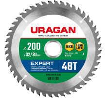 URAGAN Expert, 200 х 32/30 мм, 48Т, пильный диск по дереву (36802-200-32-48)