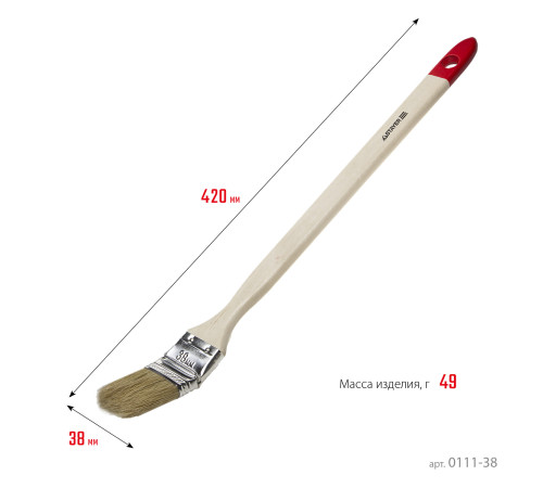 STAYER UNIVERSAL, 38 мм, 1.5″, светлая натуральная щетина, деревянная ручка, все виды ЛКМ, радиаторная кисть (0111-38) купить в Сочи STAYER UNIVERSAL, 38 мм, 1.5″, светлая натуральная щетина, деревянная ручка, все виды ЛКМ, радиаторная кисть (0111-38) купить в Сочи