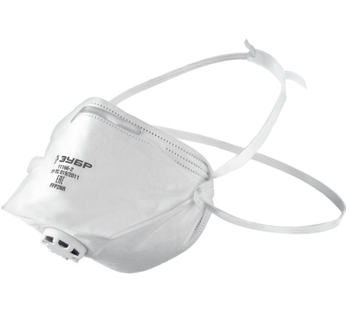 ЗУБР класс защиты FFP2, плоская, фильтрующая полумаска с клапаном выдоха (11166-2) купить  в Сочи