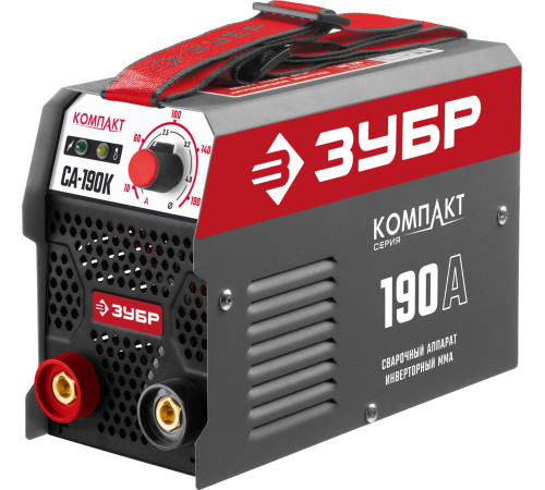 ЗУБР ММА, 190 А, КОМПАКТ, сварочный аппарат инверторный, макс. электрод Ø 4.0 мм (СА-190К) купить  в Сочи