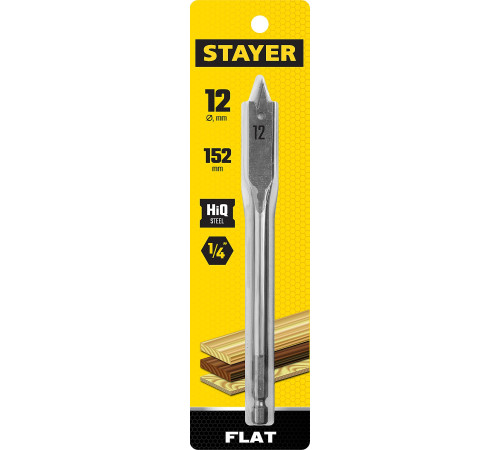 STAYER Flat, 10х152 мм, перовое, cверло по дереву (2950-10) купить в Сочи STAYER Flat, 10х152 мм, перовое, cверло по дереву (2950-10) купить в Сочи