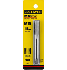 STAYER М10 х 1.5, одинарный, метчик для сквозных отверстий (28020-10-1.5)