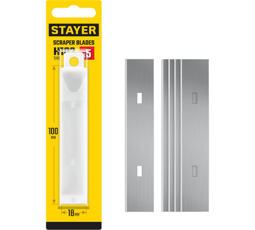 STAYER 100 мм, 5 шт, сменное лезвие для скребка 08515 (08515-S5) купить  в Сочи
