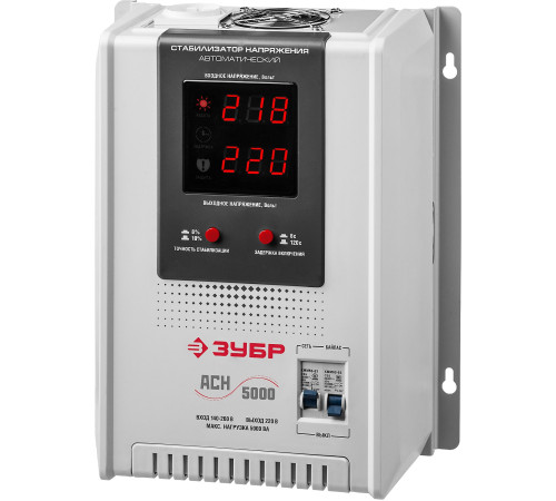 ЗУБР 5000ВА, 5 кВт, автоматический стабилизатор напряжения, Профессионал (59385-5) купить  в Сочи