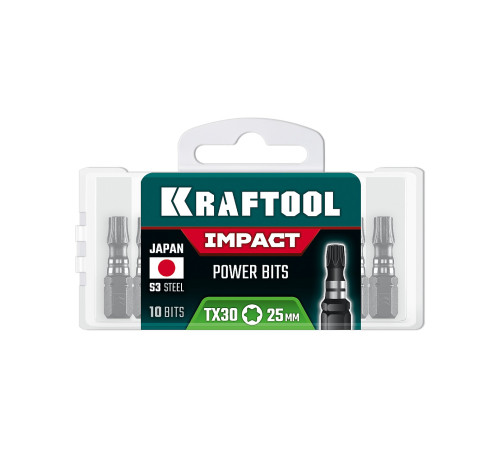 KRAFTOOL Impact TX 30, 25 мм, 10 шт, ударные биты (26195-30-25-S10) купить  в Сочи