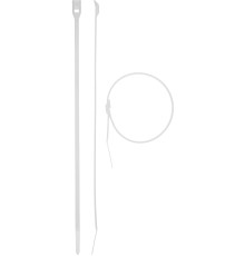 ЗУБР КОБРА, 2.5 x 155 мм, нейлон РА66, 50 шт, белые, кабельные стяжки с плоским замком, Профессионал (30930-25-155)