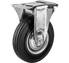 ЗУБР d 125 мм, г/п 100 кг, игольчатый подшипник, резина/металл, неповоротное колесо, Профессионал (30936-125-F)