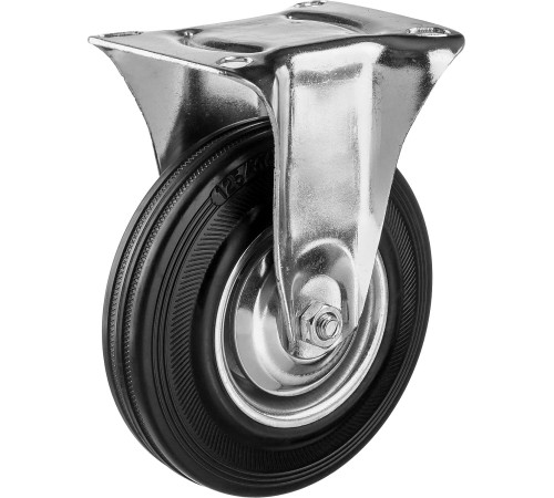 ЗУБР d 125 мм, г/п 100 кг, игольчатый подшипник, резина/металл, неповоротное колесо, Профессионал (30936-125-F) купить  в Сочи