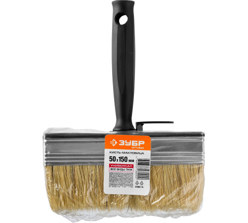 ЗУБР 5 х 15 см, светлая натуральная щетина, пластмассовый корпус, все виды ЛКМ, макловица (01802-15) купить  в Сочи