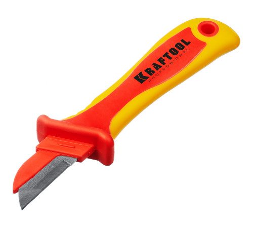 KRAFTOOL KN-1, 1000 В, прямой, диэлектрический нож электрика (45401) купить  в Сочи