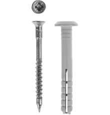 ЗУБР 6 х 40 мм, грибовидный бортик, 100 шт, дюбель-гвоздь (4-301355-06-040)