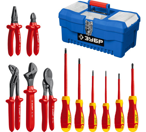 ЗУБР 12 предм., набор диэлектрического губцевого инструмента, Профессионал (2214-H12) купить  в Сочи
