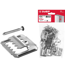 ЗУБР Кляймер-У2, 4 мм, 50 шт, усиленный крепеж для вагонки с саморезами (30755-04)