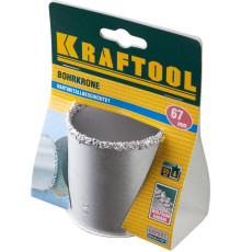 KRAFTOOL 67 мм, L 55 мм, карбид вольфрама, коронка кольцевая (33401-67)
